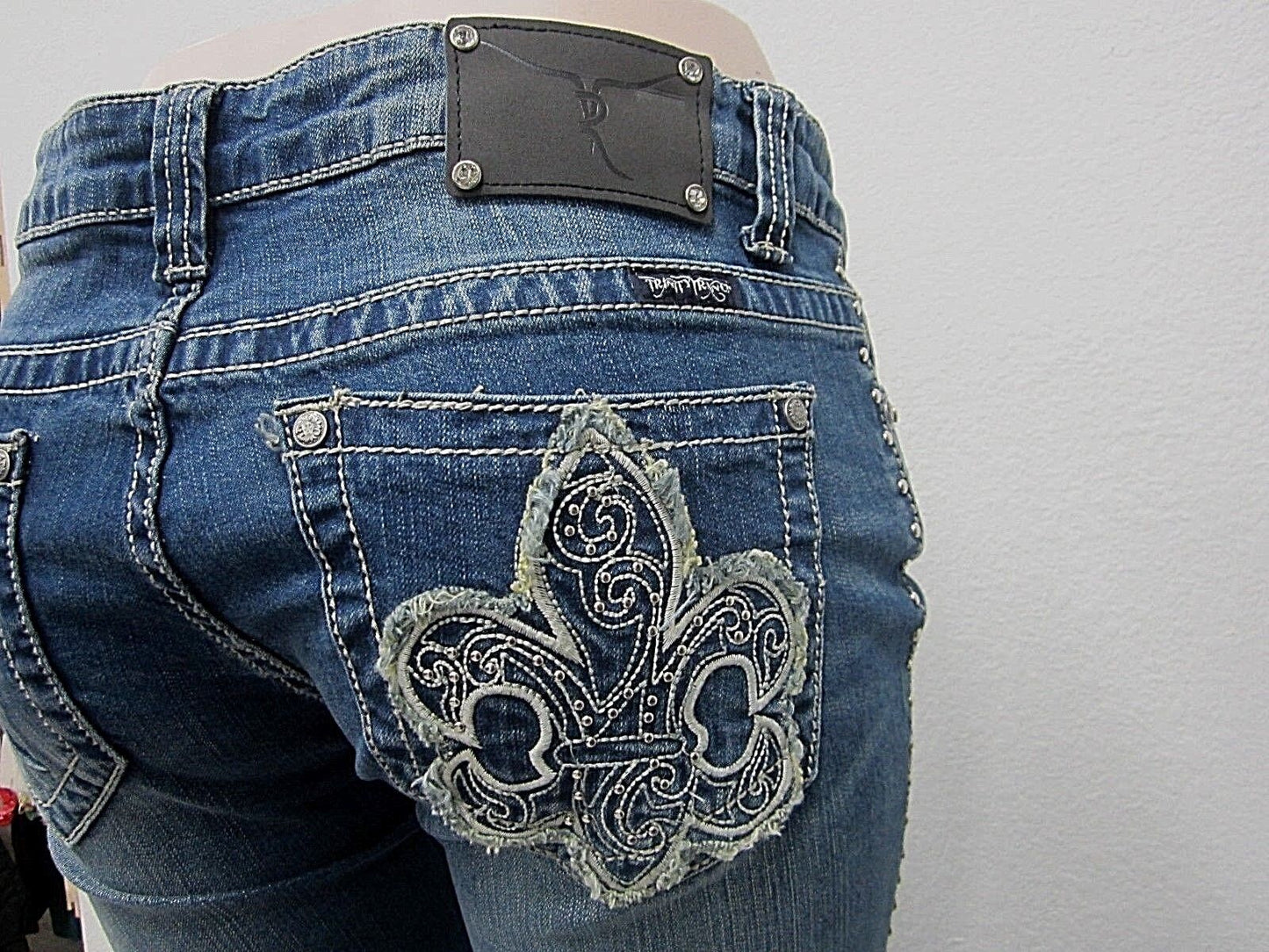 NWOT Montana West Trinity Ranch Boot Cut Jeans BLING Western Jeans 32 X 34