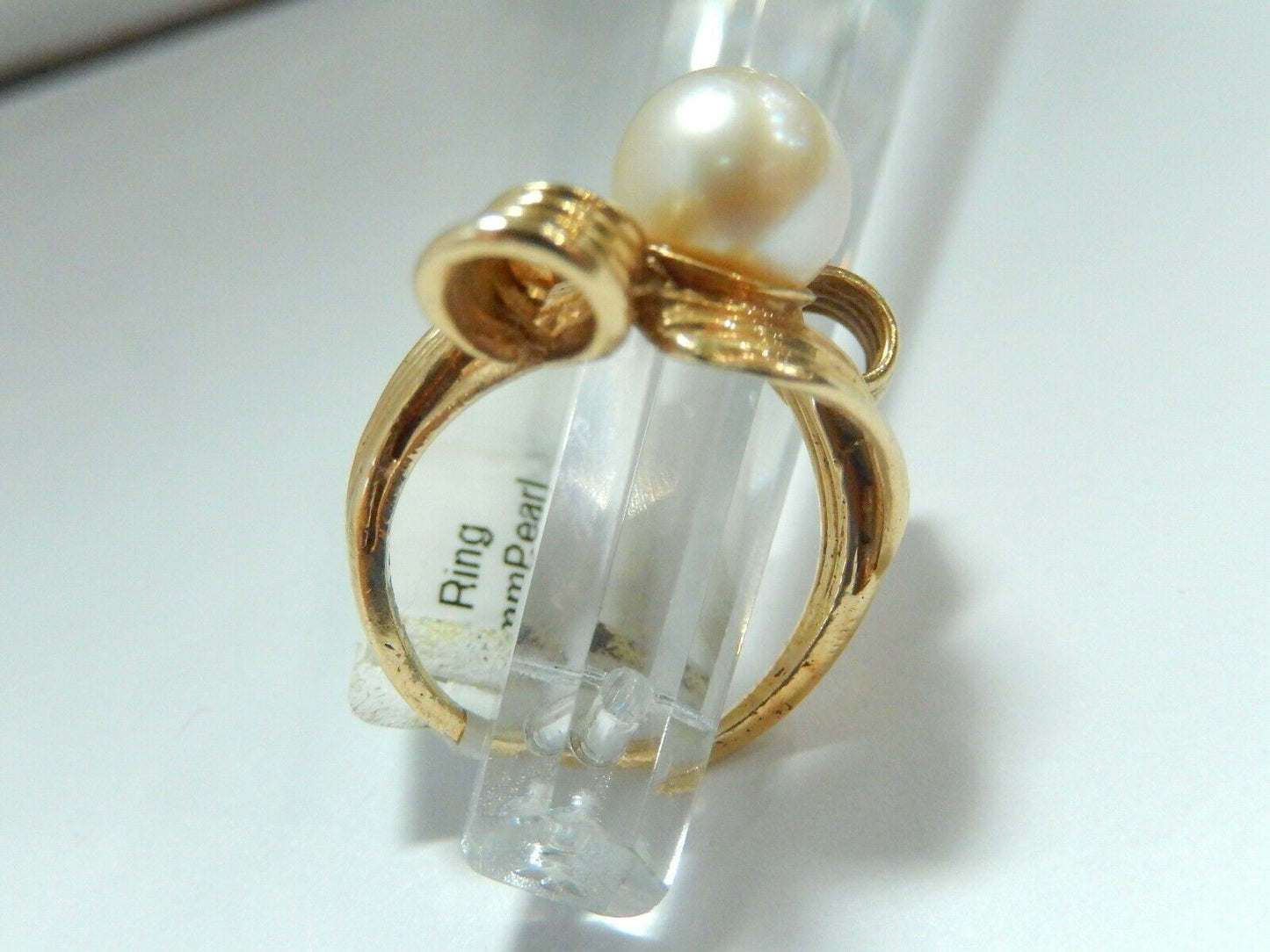 *VINTAGE*  8.5mm South Sea Golden Pearl  14k Yellow Gold Ladies  Ring Sz 6.5