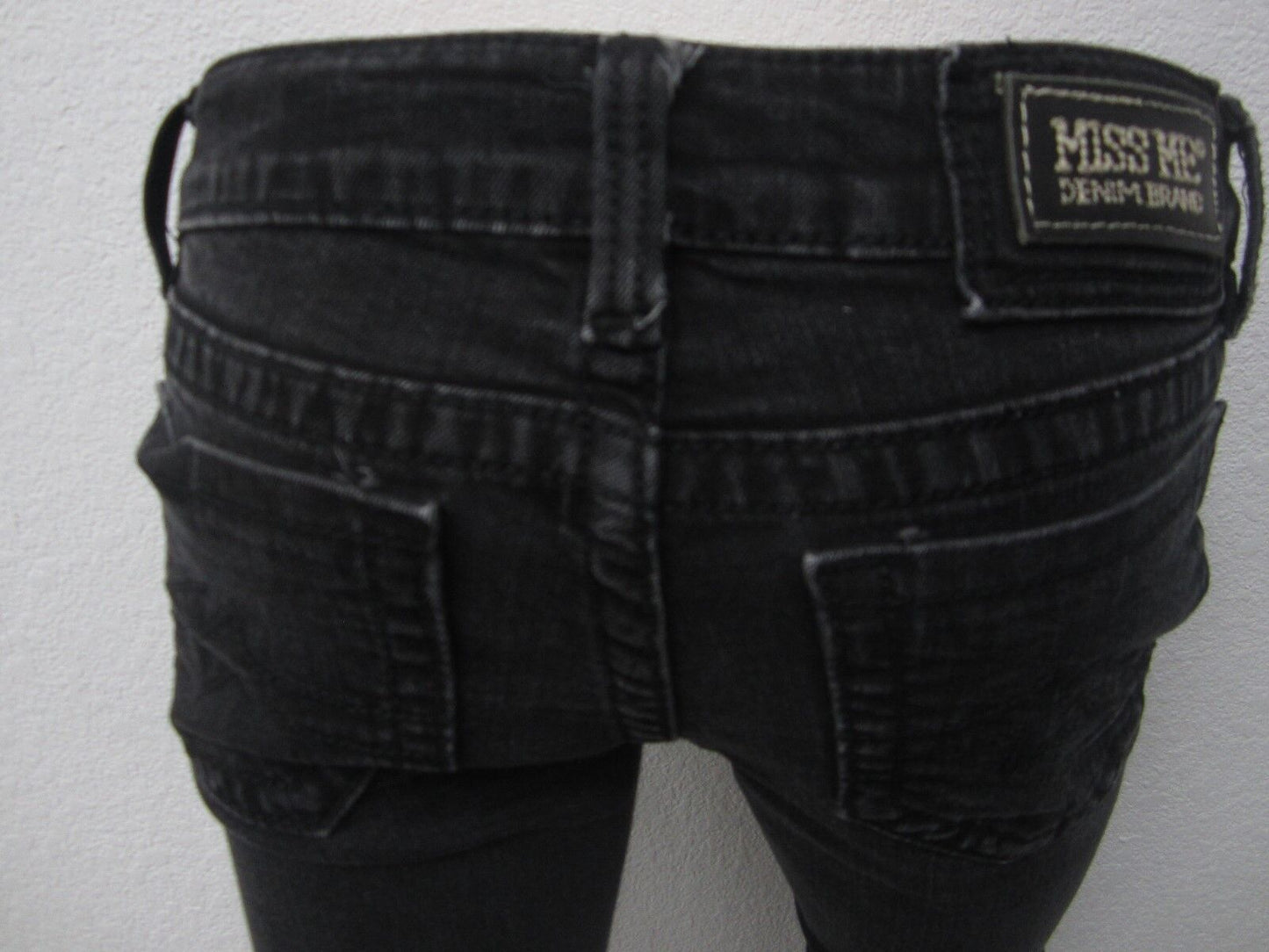 MINT MISS ME Women’s Black Skinny Jeans Griffith Park Style JPD1003SK-4 Sz 28x28