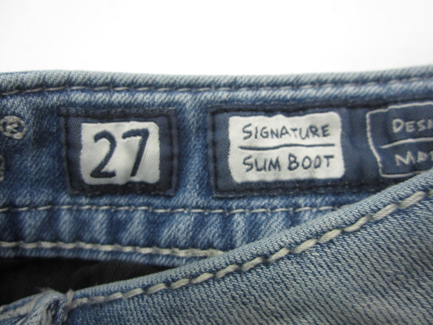 NICE Miss Me Jeans JP7656SB Distressed Medium Blue Great Trim Size W27 x L34