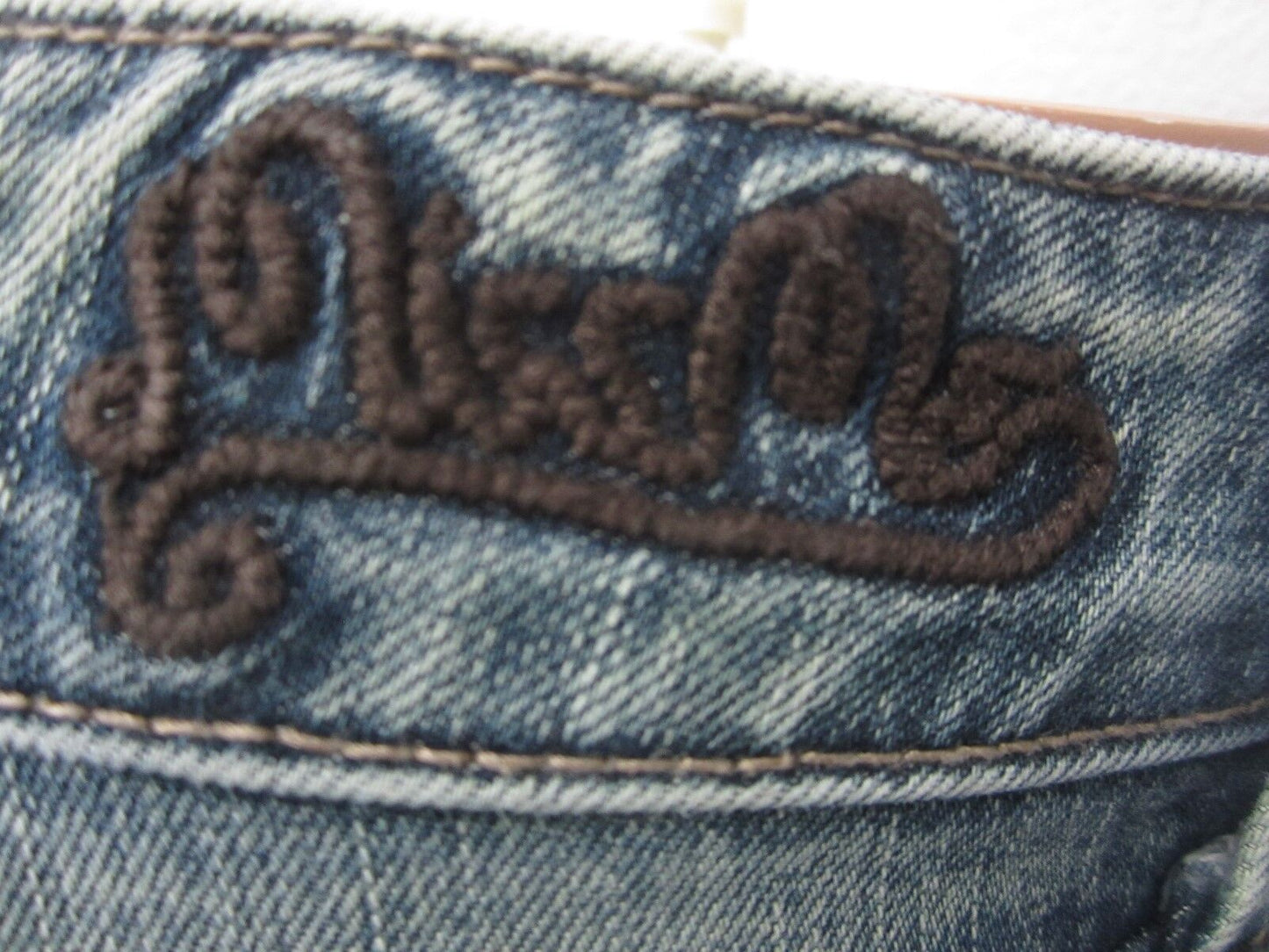 NEAR MINT MISS ME~COWHIDE FLAP POCKET BOOT JEANS JP4530~28 X 33~EUC