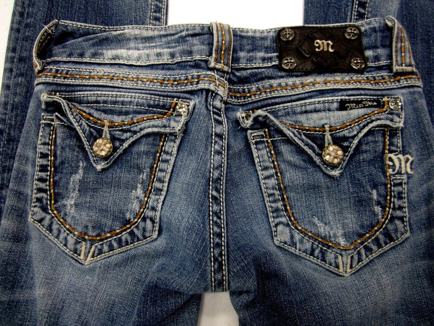NICE Miss Me Boot Cut Jeans  JPW5078 Medium Blue Flap Pocket Size 26 x 32