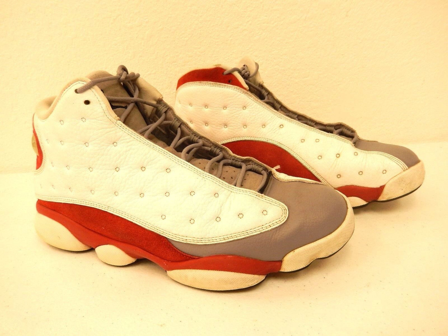 Nike Air Jordan 13 Retro Grey Toe Mens 414571-126 White Black True Red Cement DS