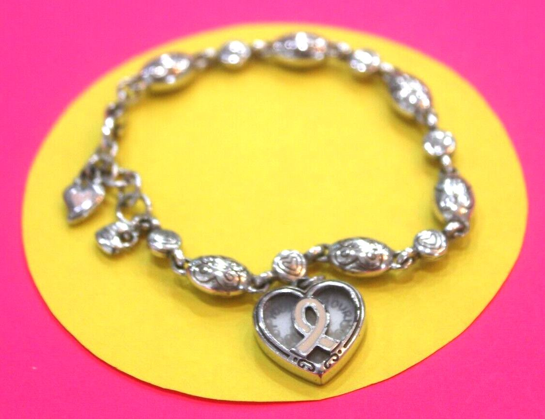 RETIRED Brighton Power of Pink Breast Cancer Awareness Charm Bracelet