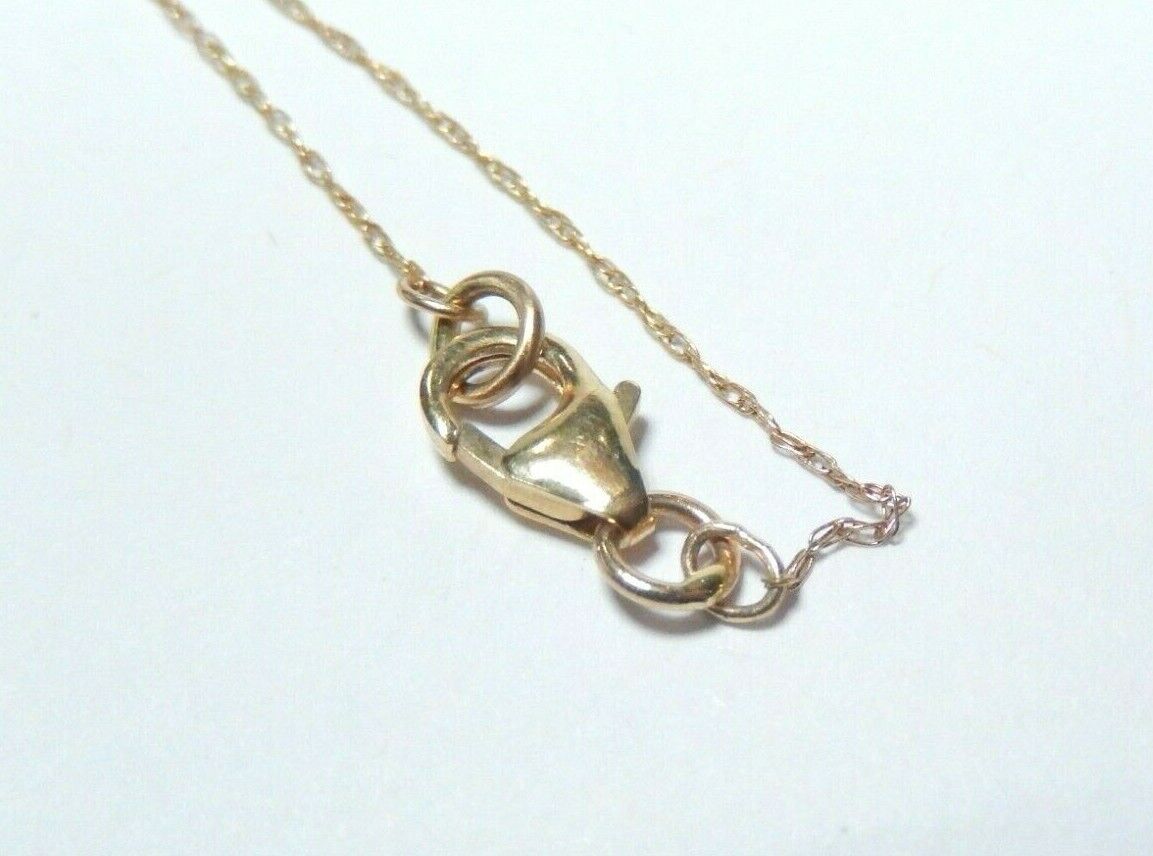 10K Yellow Gold  "MOM" .25CT Natural Diamond Heart Pendant w/18" Chain