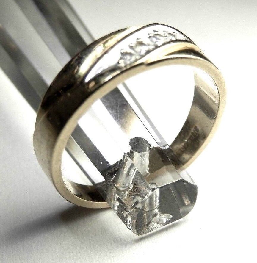 14K Yellow 5.5mm Gold Round Natural Diamond Wedding Ring Band Size 6