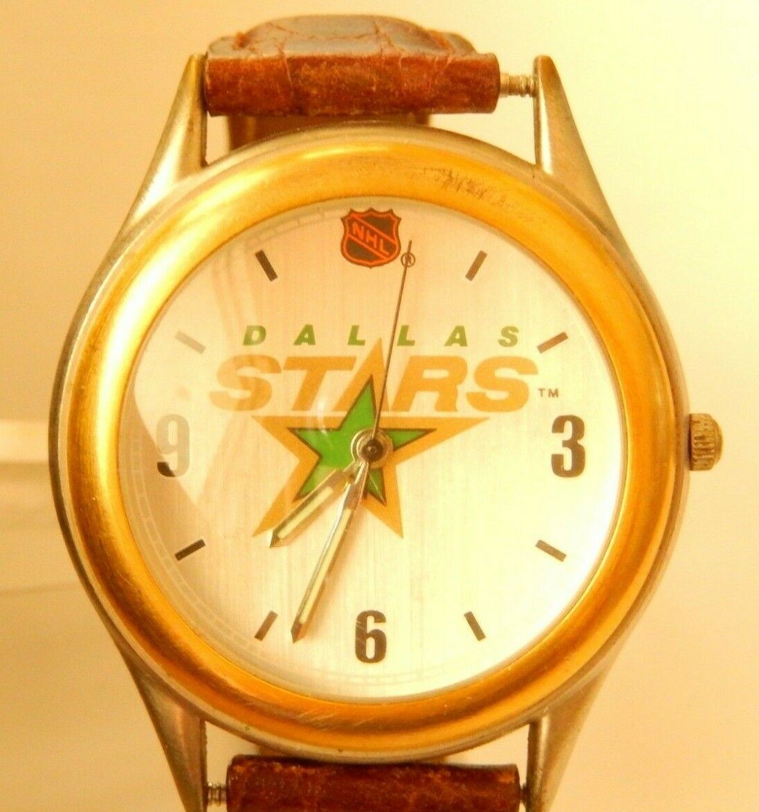 *VINTAGE* Fossil Men's Limited Edition Dallas Stars Leather Quartz Watch