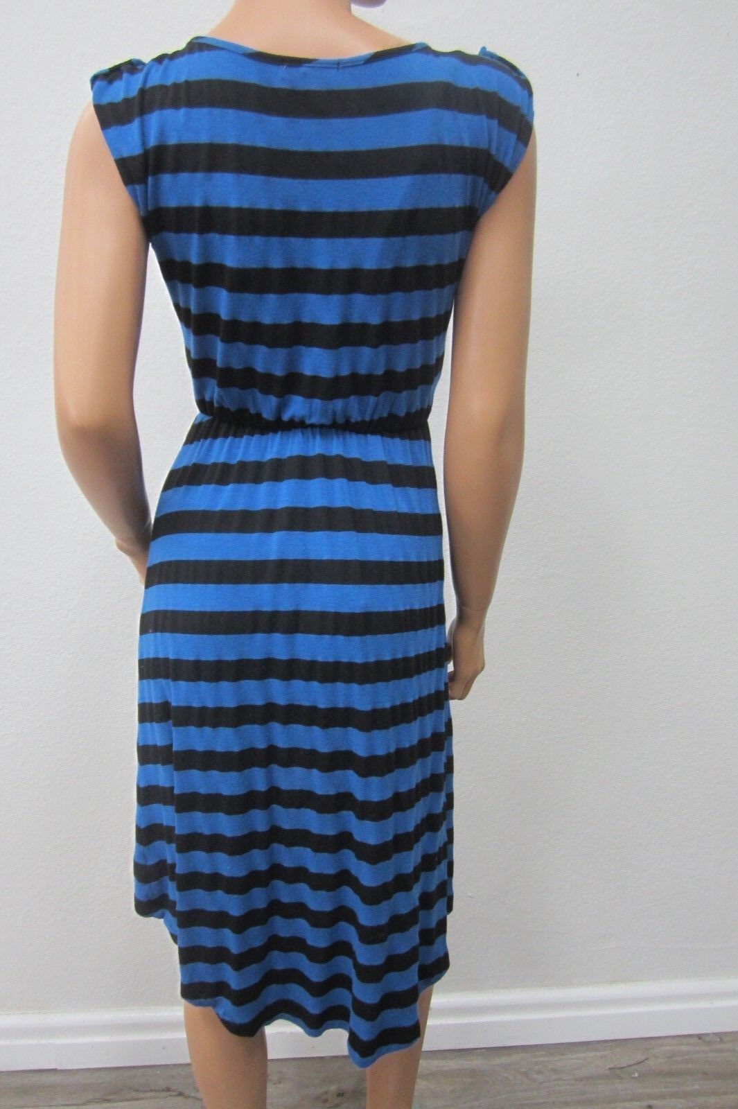 Gianni Bini SUPER CUTE High/Low Dress Blue Black Stripe Size XS