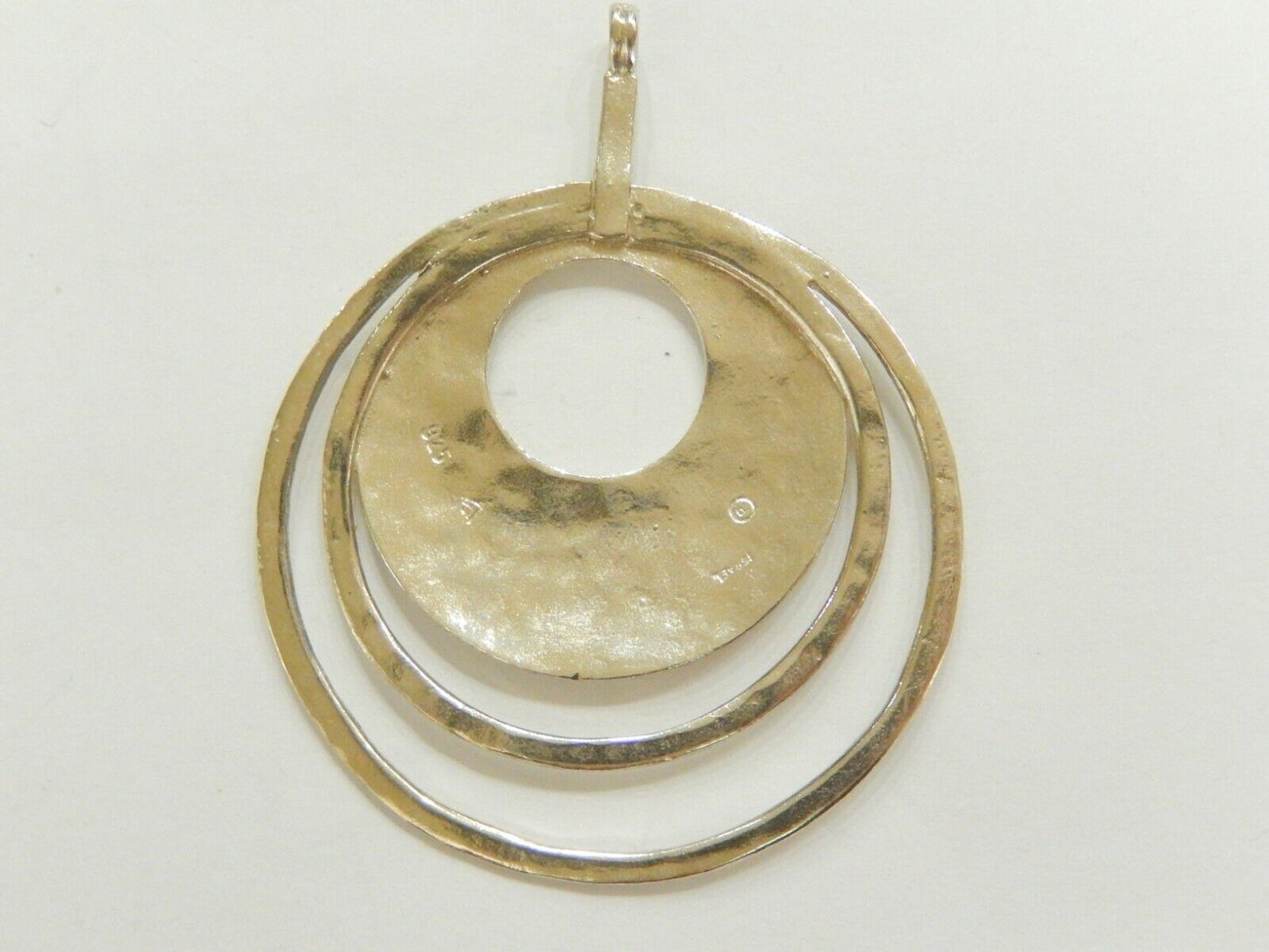 *RETIRED* -  SILPADA Sterling Silver Hammered Graduated Open Circle  Pendant