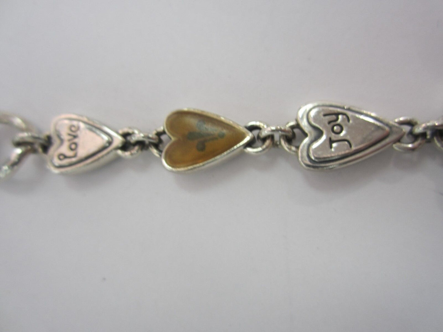 RETIRED Brighton Picadilly Heart Watch 8 charms in wrist band multi-color hearts