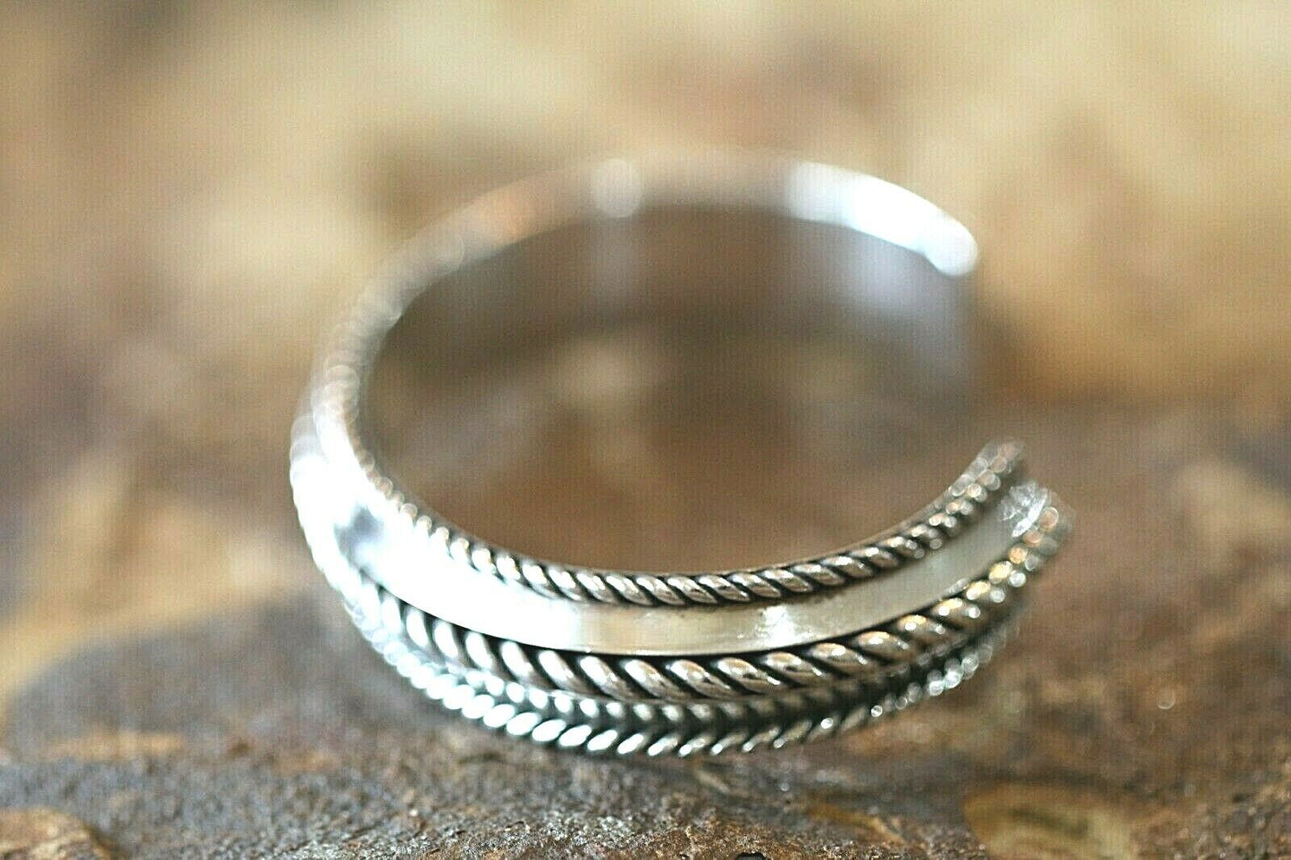 *VINTAGE* Native Amer. Tom Hawk Sterling Silver 14mm Wide Cuff Bracelet 42.9gms