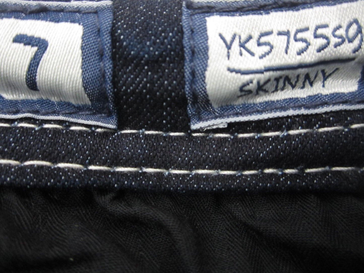 NWT Miss Me Junior YK5755SG Girls Jeans Skinny Dark Blue with Crystals Size 7x25