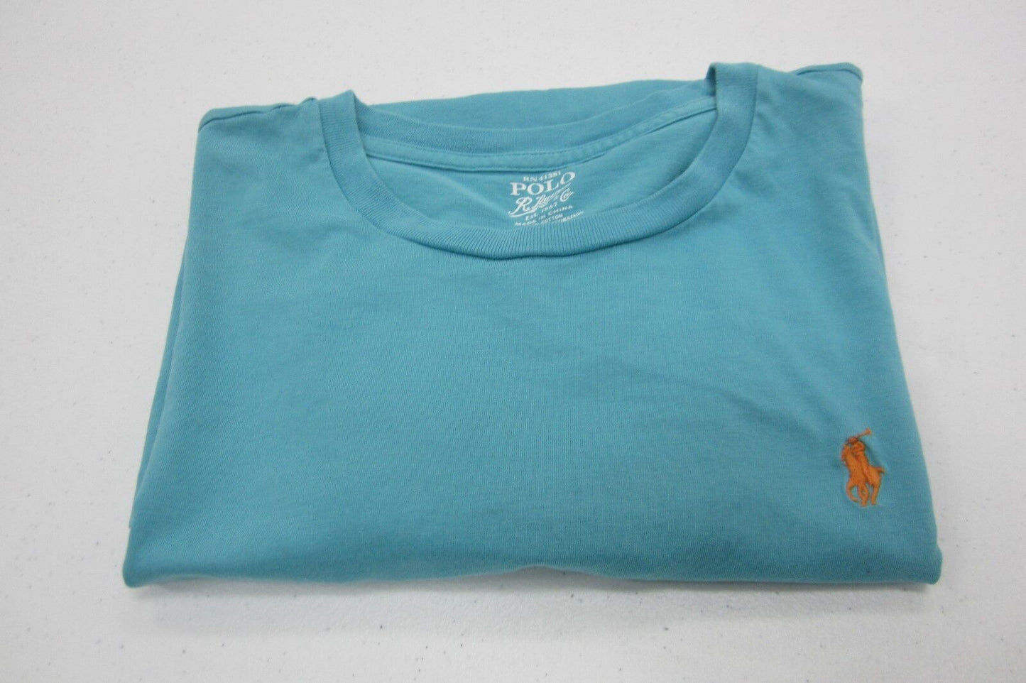 NICE Polo Ralph Lauren Unisex T Shirt Turquoise  CREWNECK  Size L