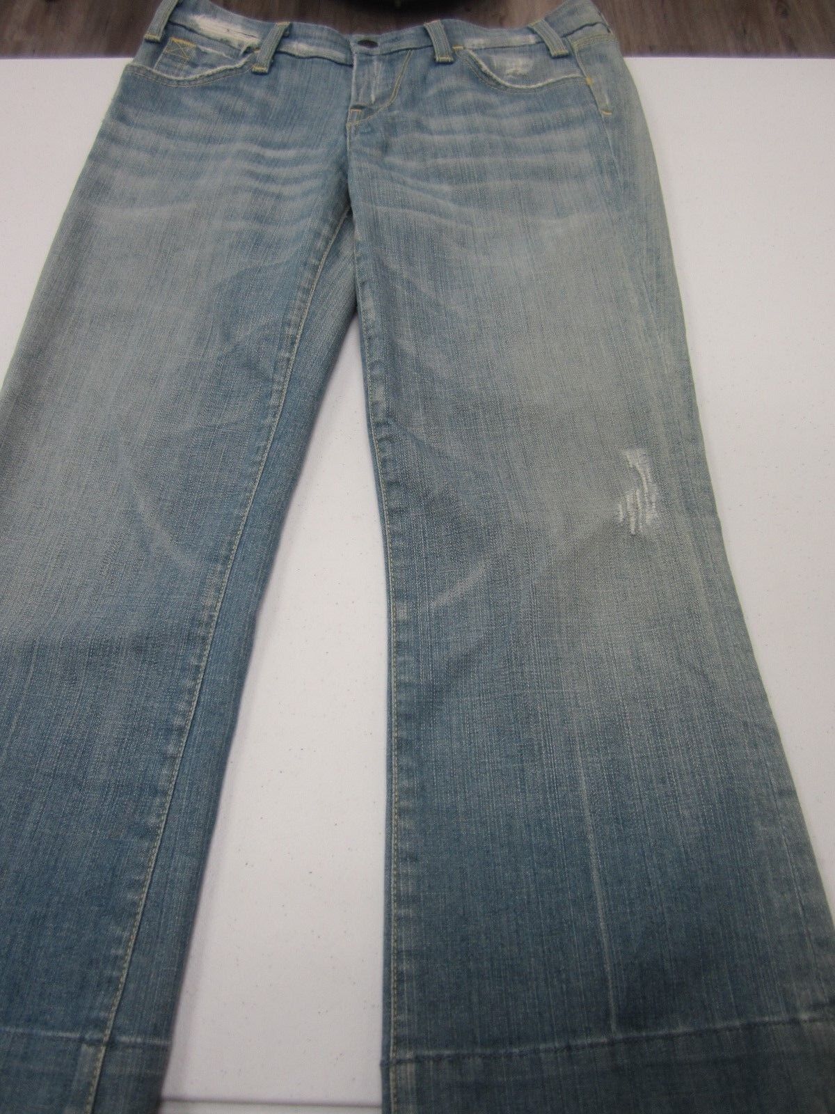 Citizens of Humanity by Jerome Dahan Distressed Cropped Capri Light Wash Sz 26