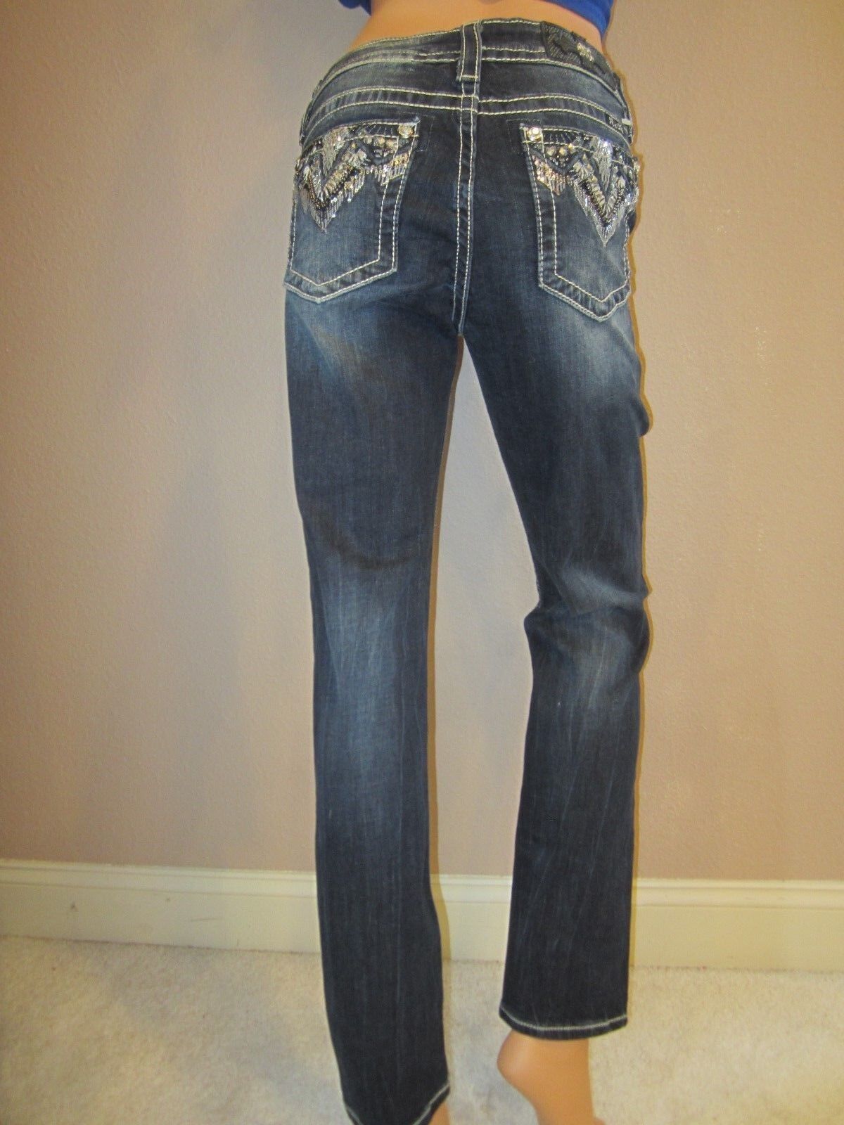 NWT- MISS ME  Embellished Signature Skinny Cut Stretch Jeans 30 x 30 NWT