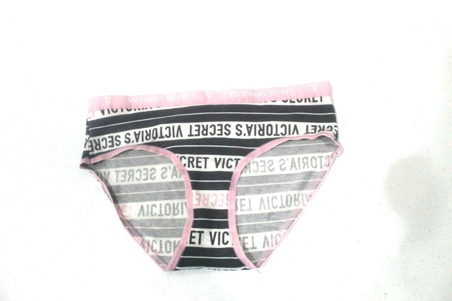 *NWT* Victoria’s Secret Logo Pink/Black/White Panty Sz XS/XP