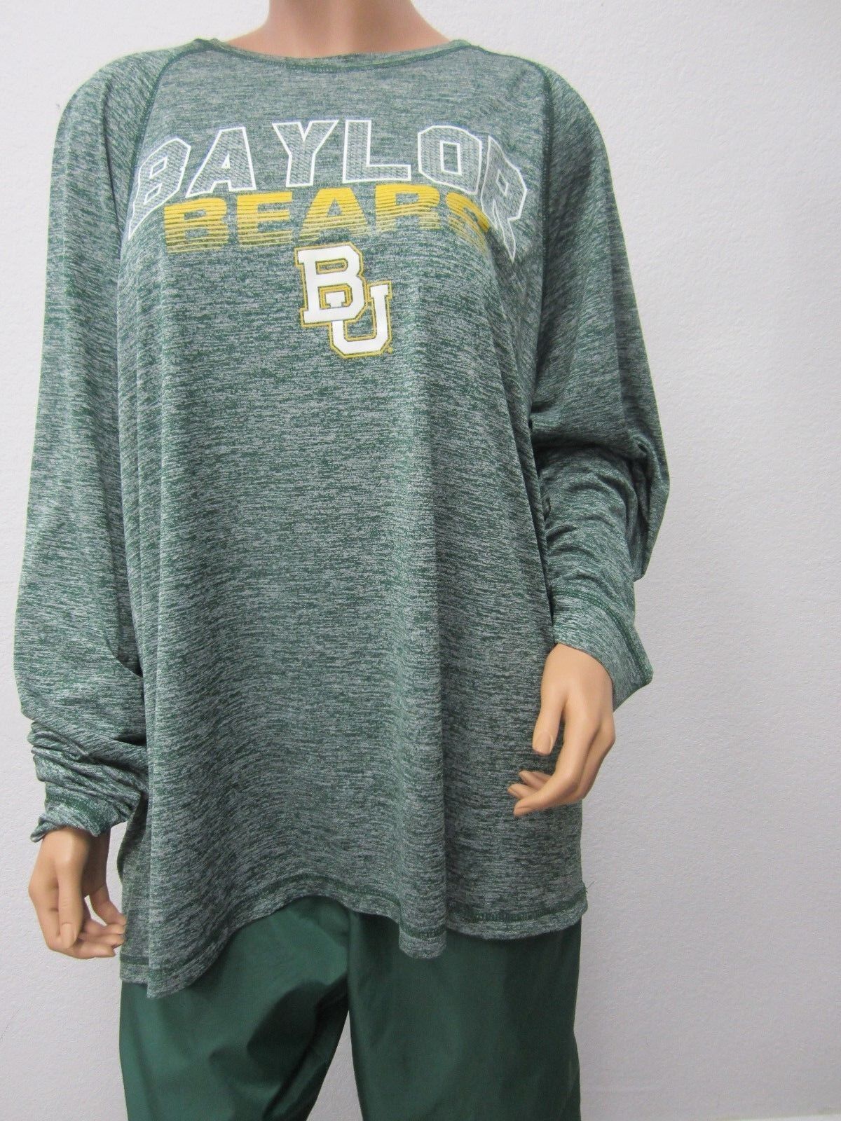 NEW HOLLOWAY NCAA BAYLOR UNIVERSITY LONG SLEEVE PULLOVER SHIRT SZ 2XL