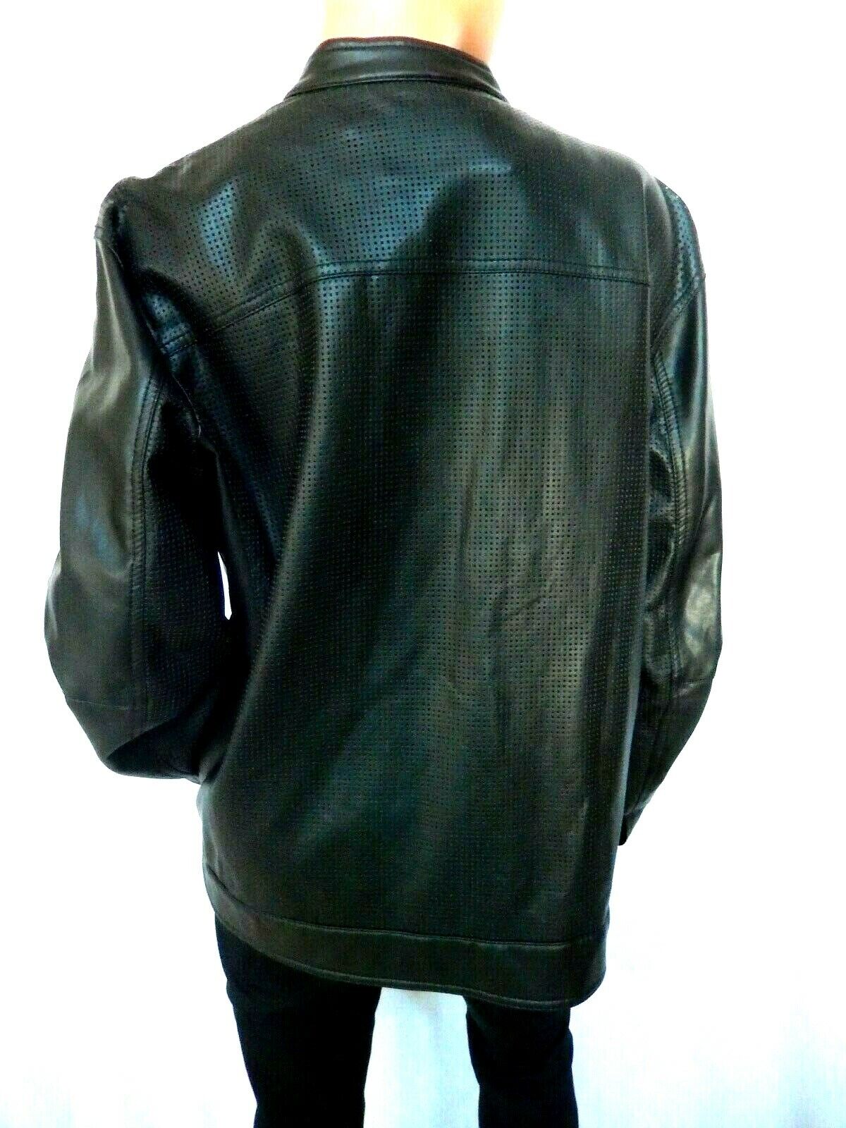 *NWOT* $575 MICHAEL KORS Mens HIPSTER Faux LEATHER JACKET Black #121545 Sz XL