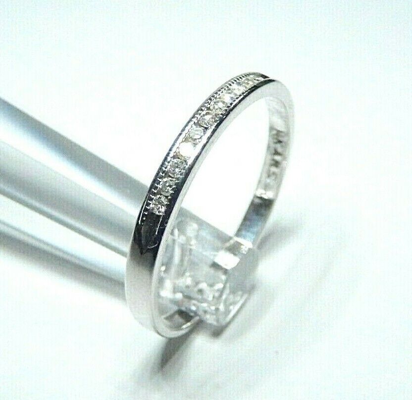 14K White Gold 2.5mm  .25ct Natural VS Diamond Wedding Band Ring Size 10.25