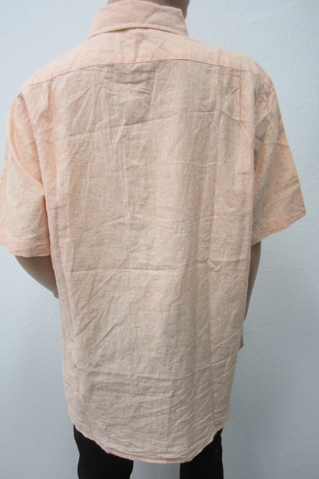 NWT $80 CREMIEUX Classics Collection Mens Button Down Peach Casual Shirt