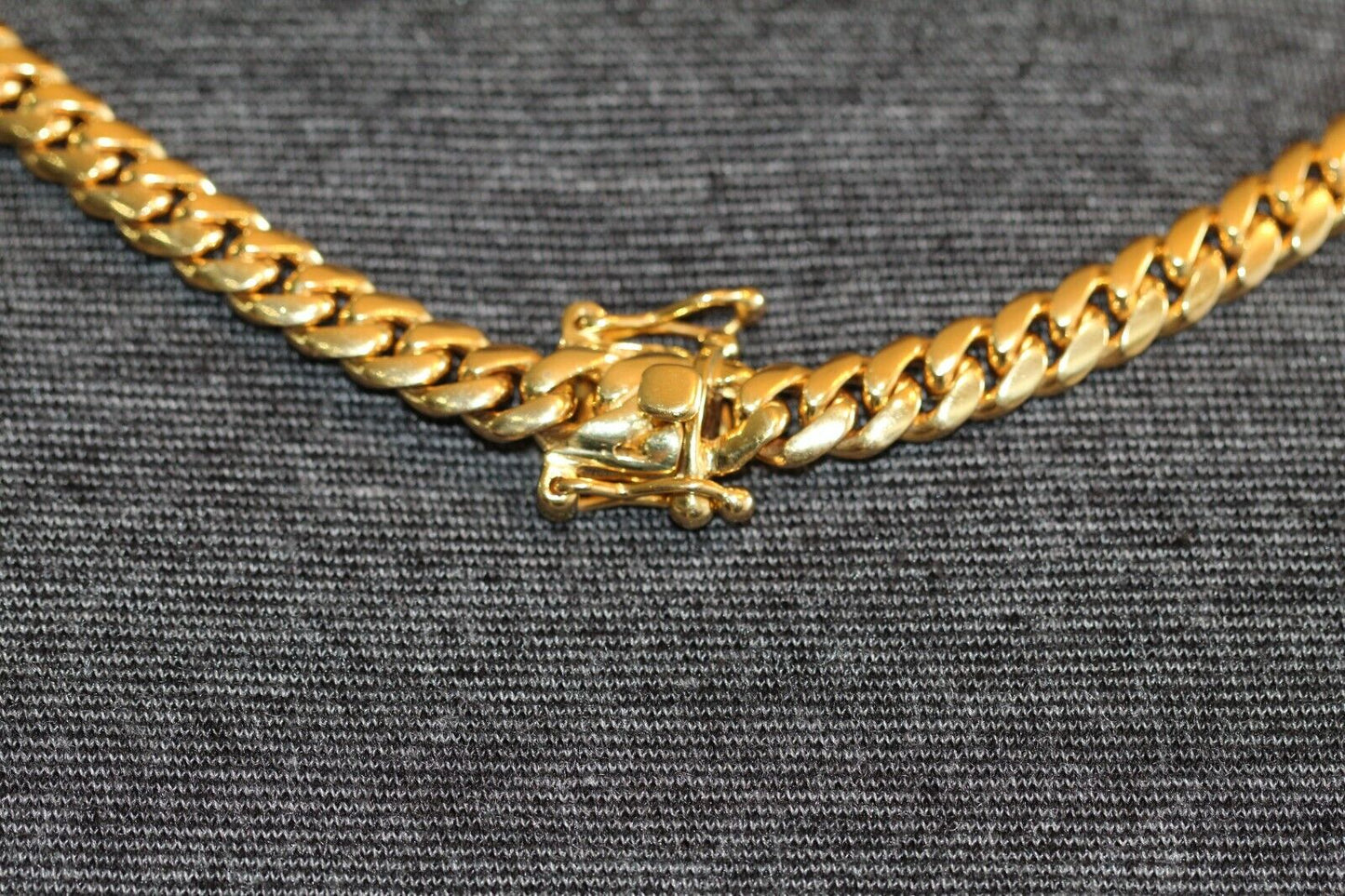 10K Yellow Gold Solid Mens 7mm Miami Cuban Link Necklace Box Clasp 26" - 103.4gm