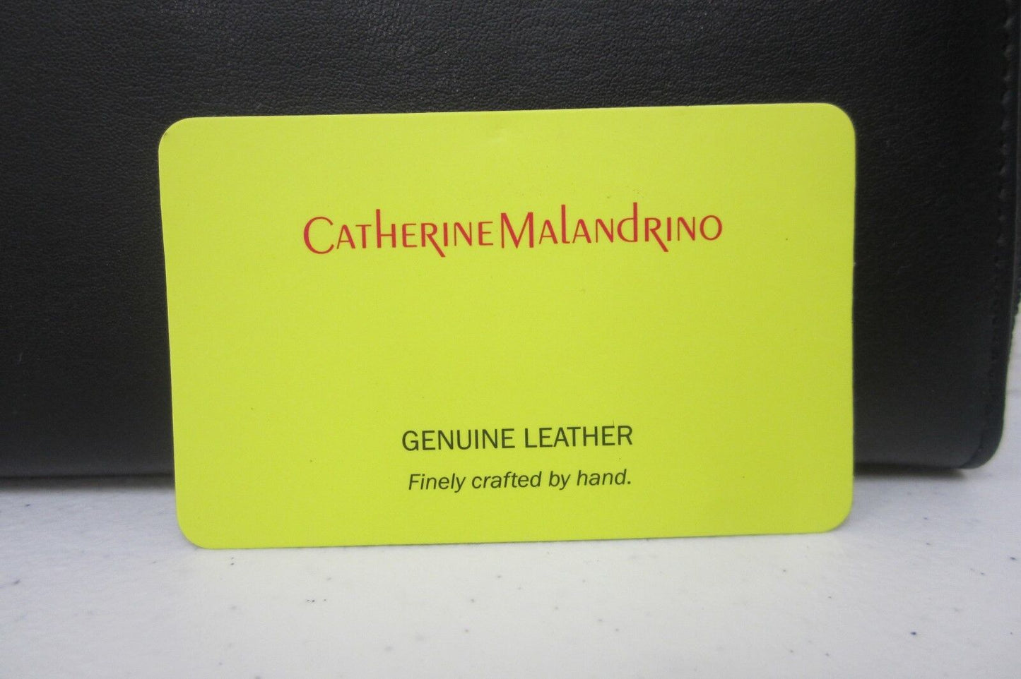 *NEW* Catherine Malandrino Large Zip Around Black Genuine Leather Purse Wallet.