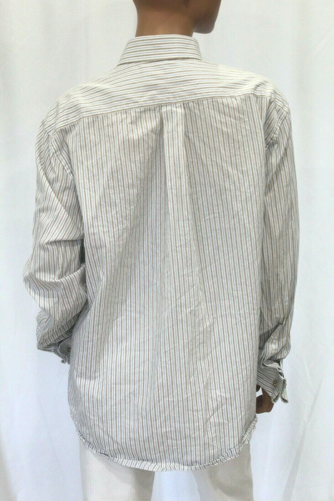 Michael Kors Men's 100% Cotton Dress Shirt French Cuff  Stripes Sz 16.5 x 34/35