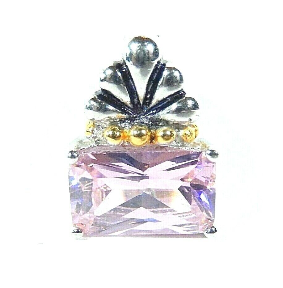 *NEW*   SALE! 5CT Flawless Pink Sapphire Sterling Silver Pendant