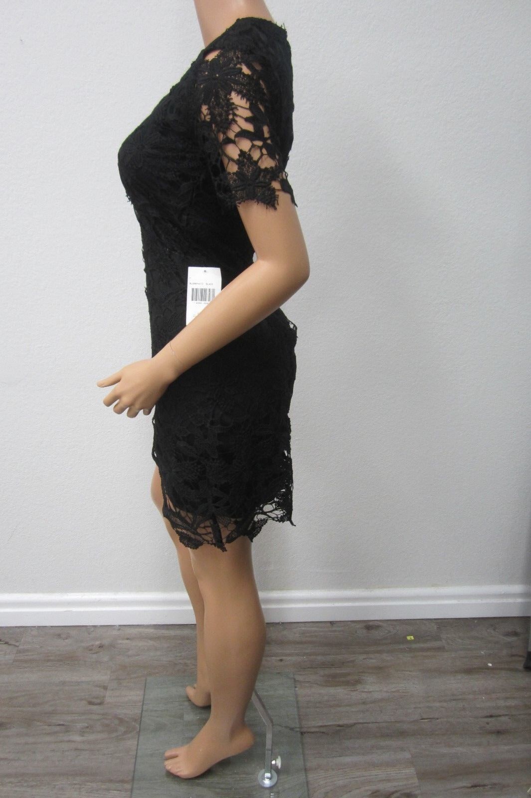 NWT Womens Black Lace JODI KRISTOPHER Sexy Cocktail Dress Size 3/4