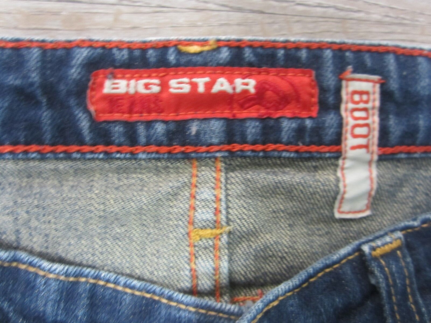 BIG STAR MEN'S JEANS REGULAR BOOT CUT MEDIUM WASH DENIM 28regular X 33 long