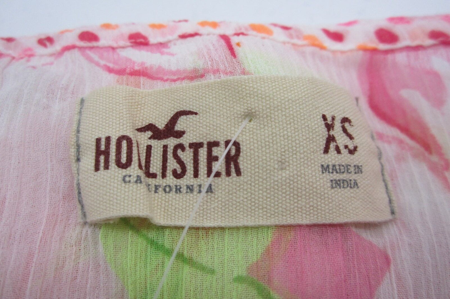 NWT  HOLLISTER WOMENS SUPER CUTE CHIFFON SHEER  BLOUSE SZ XSMALL
