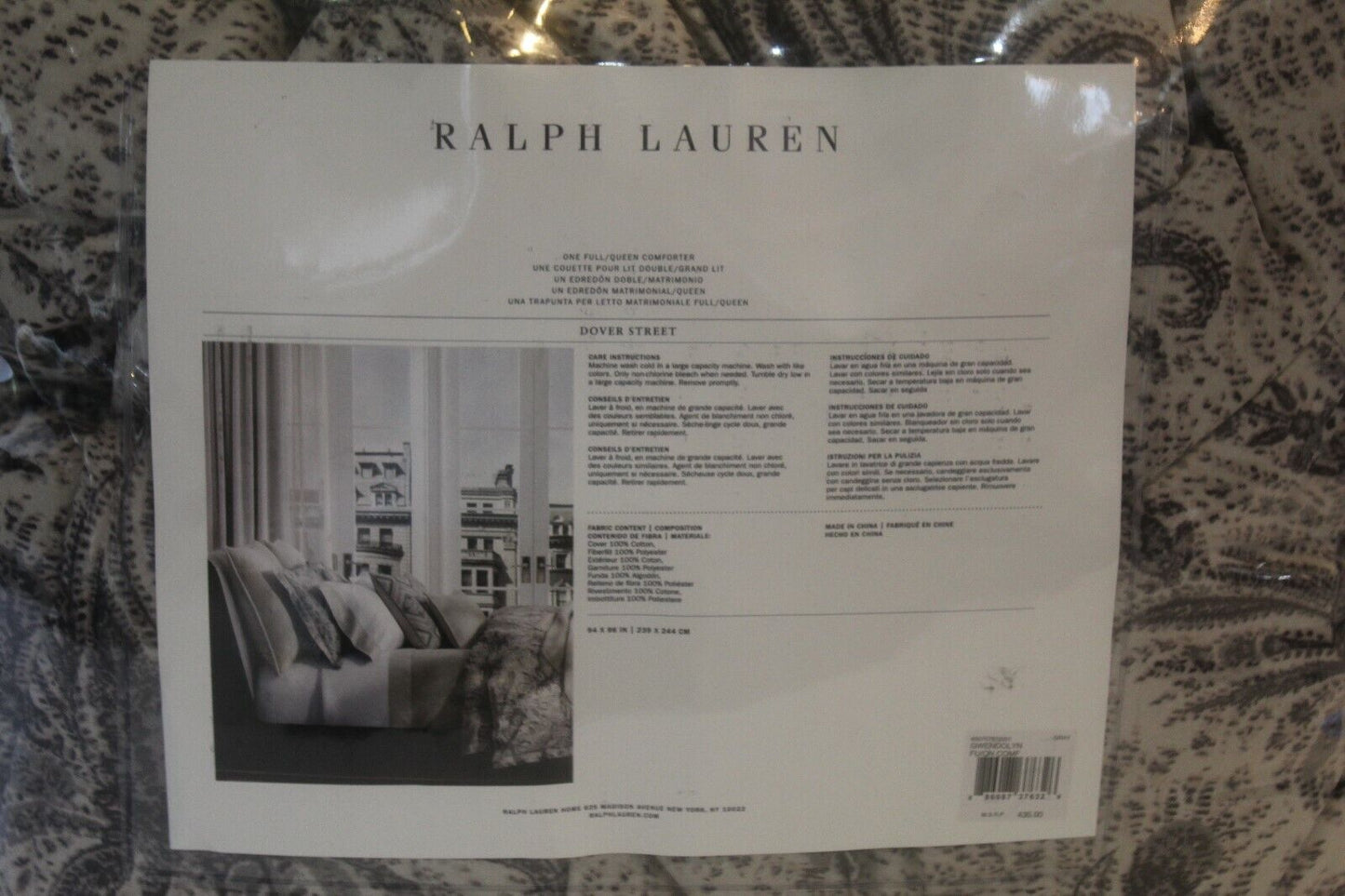 *NWT* $430 Value - RALPH LAUREN Dover Street Floral Full/Queen Comforter 96" x 94"