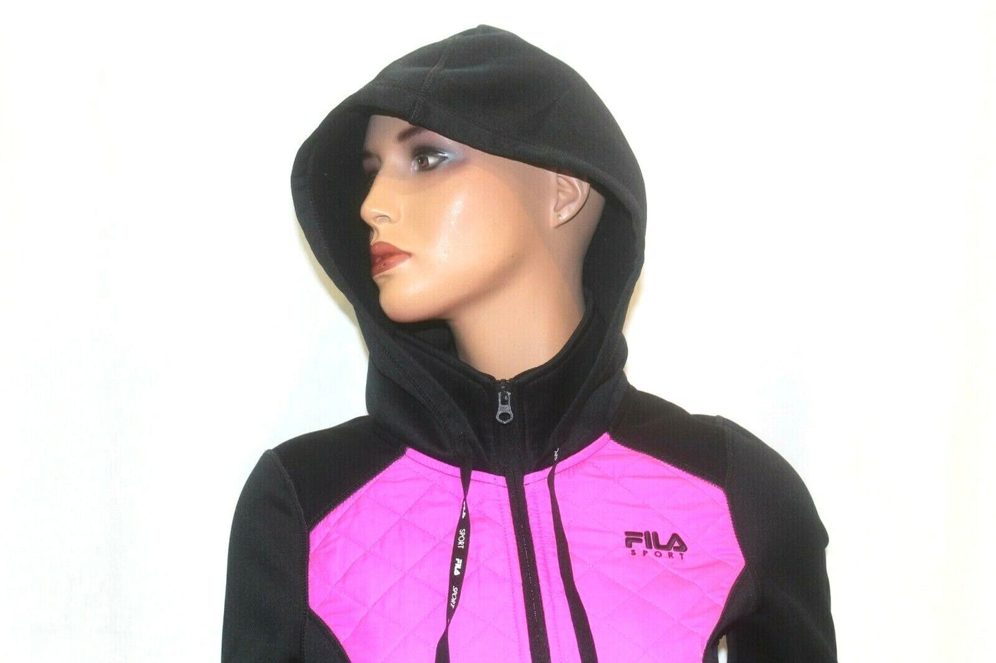 *NEW*  FILA SPORT Women's Quilted Long Sleeve Hooded Front Zip Jacket Sz XS