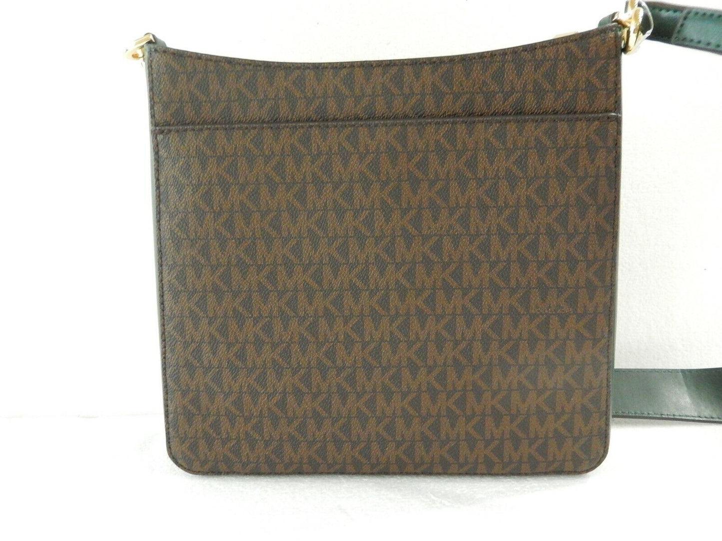 NWT $248 Michael Kors Gloria Signature Racing Green Pocket Swingpack Crossbody