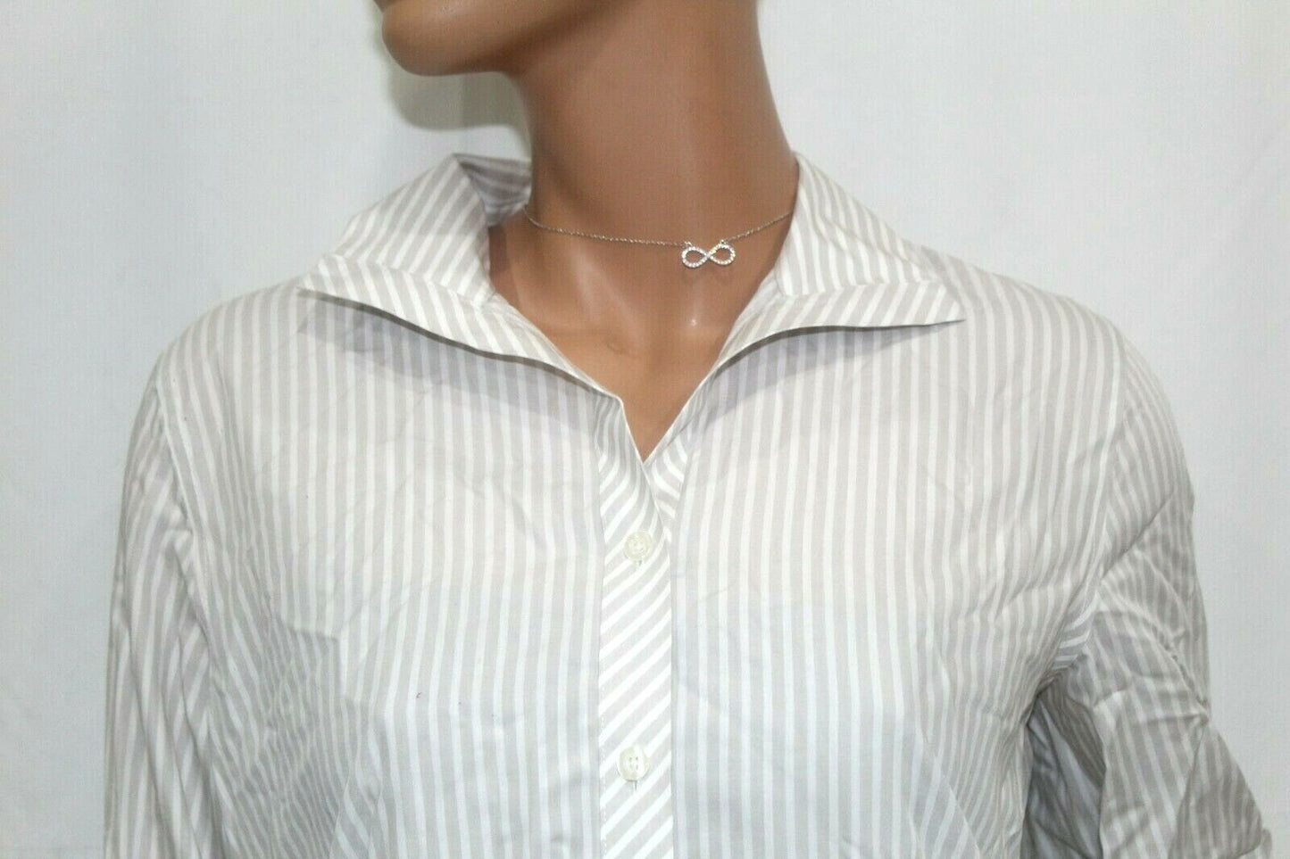 Chico's No-Iron  Button-Down Stripe Blouse  (Chico's 1) 100% Cotton SUPER CUTE