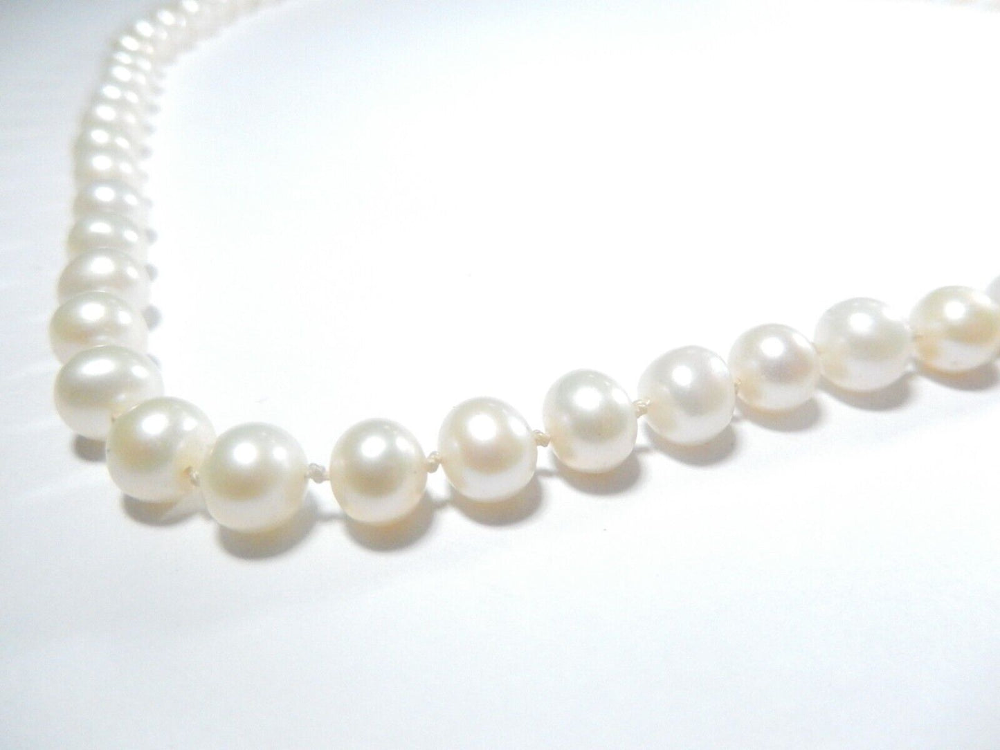 6.75mm Freshwater Pearl Necklace w/ 14K Yellow Gold Clasp ~ 19”