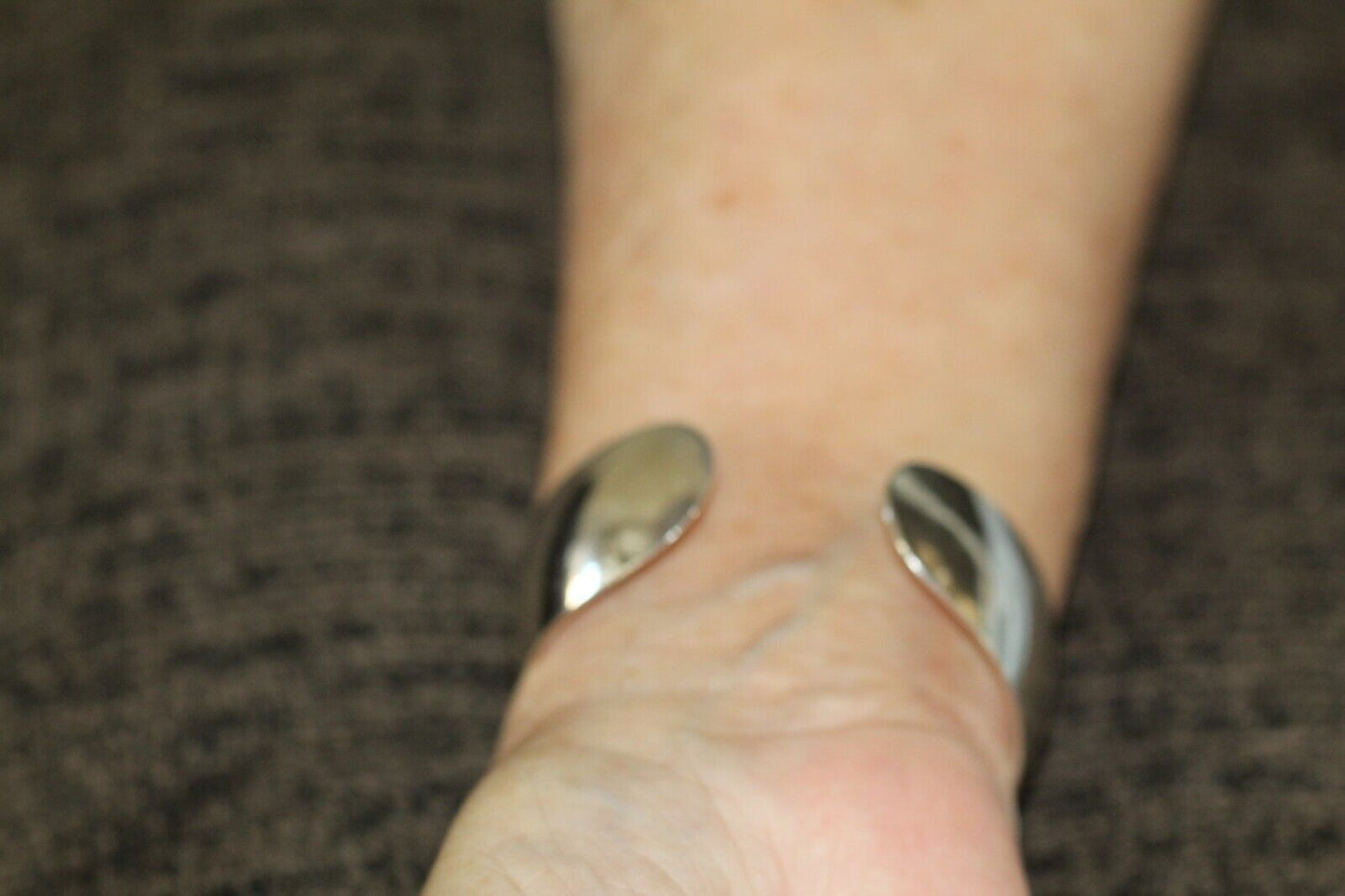 *VINTAGE*  WIDE - HEAVY - Sterling Silver Modernist Style Cuff Bracelet