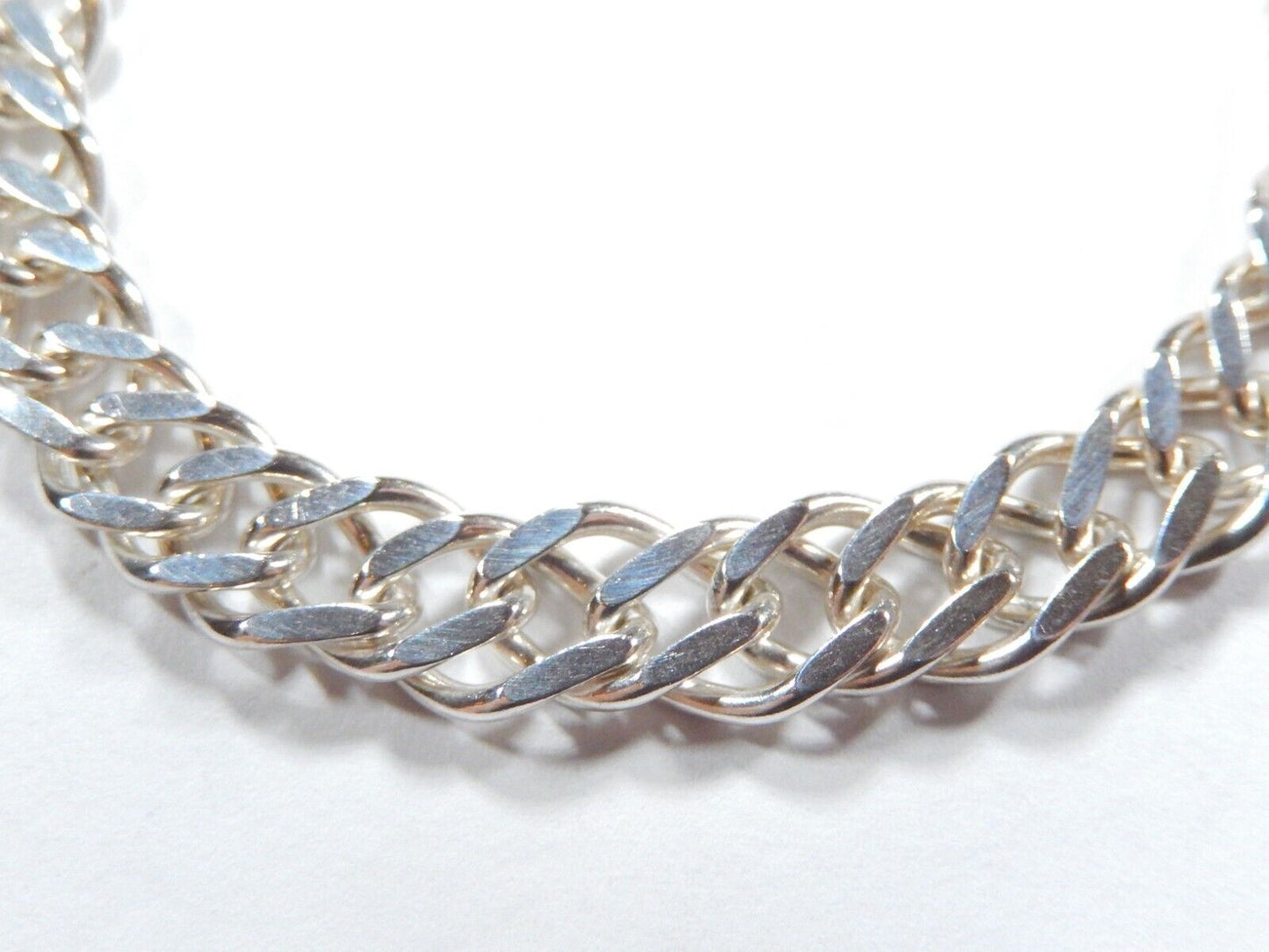 ITALY 925 Sterling Silver 8.5mm Wide Franco Chain Bracelet 7" - 17.2gms