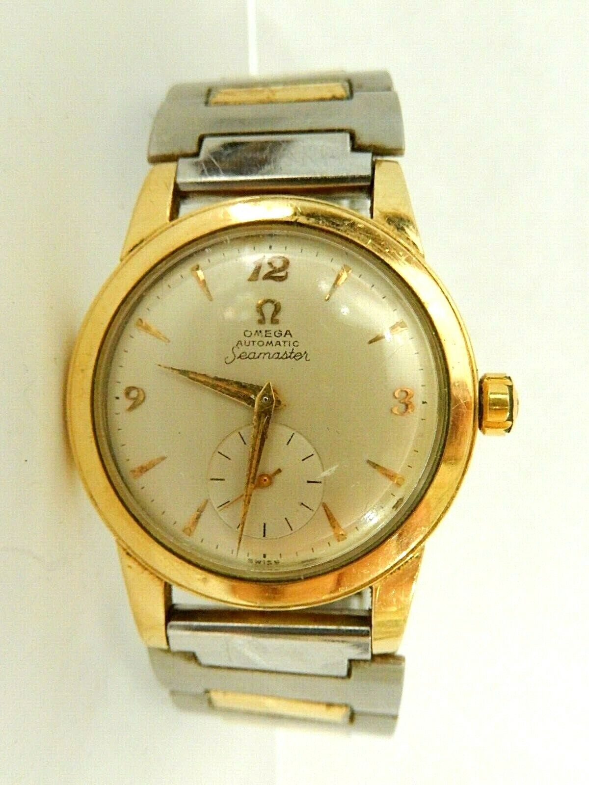 1956 Omega 14K GF Automatic Seamaster Watch With 344 Bumper Movement Model F6249