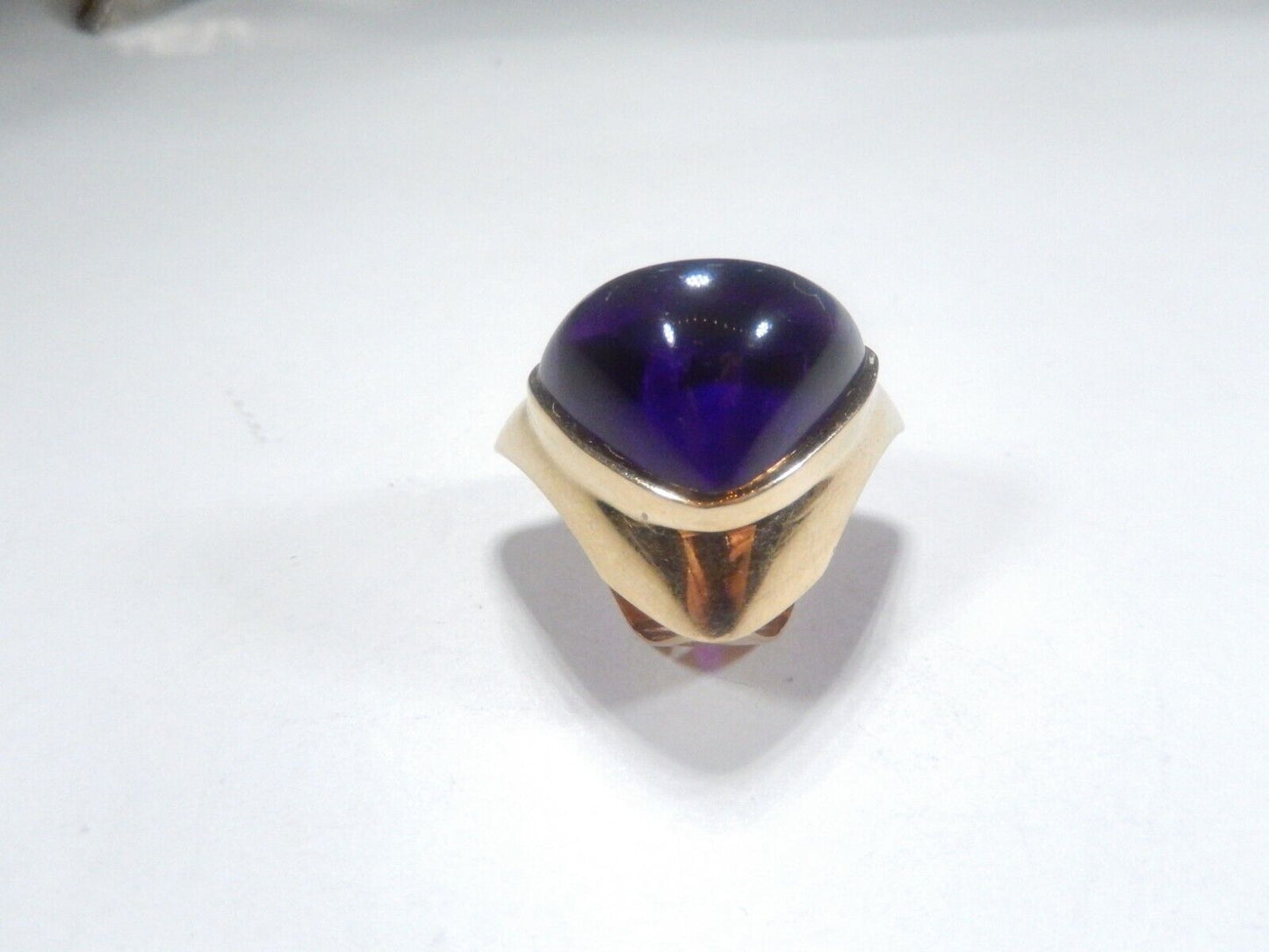 14K Yellow Gold  LAGOS  Massive  Amethyst Gemstone Slide Pendant