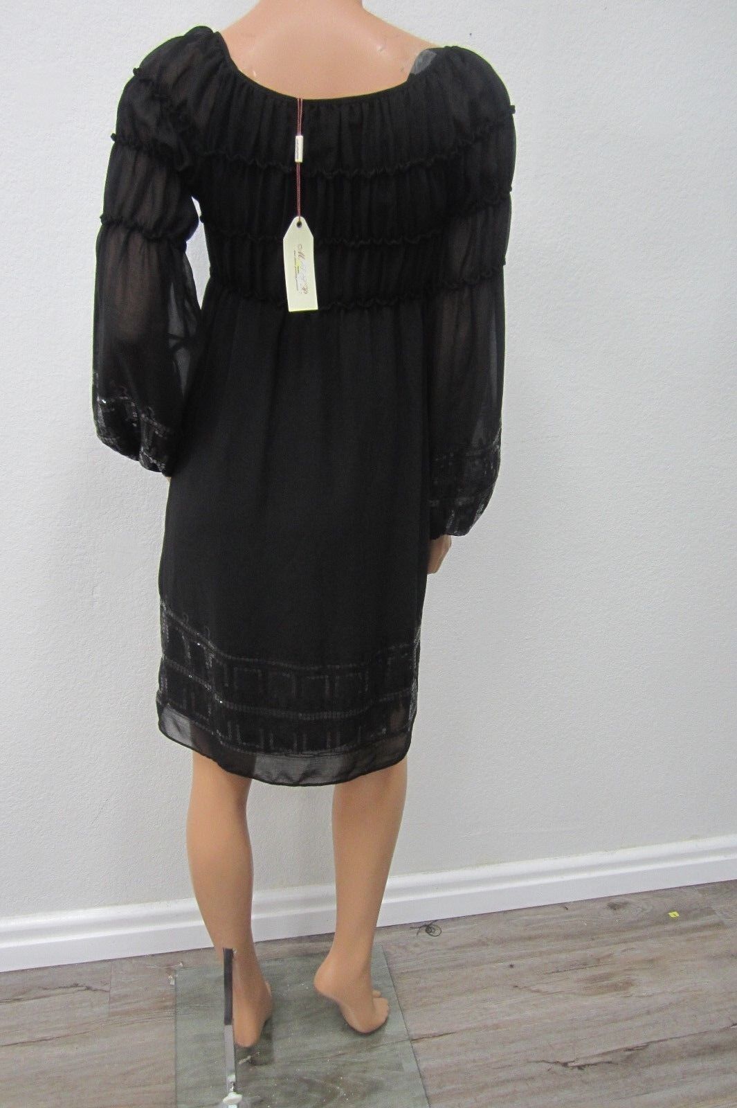 NWT MSSP Max Studio Specialty Products Sequin Black Designer Dress Size XS