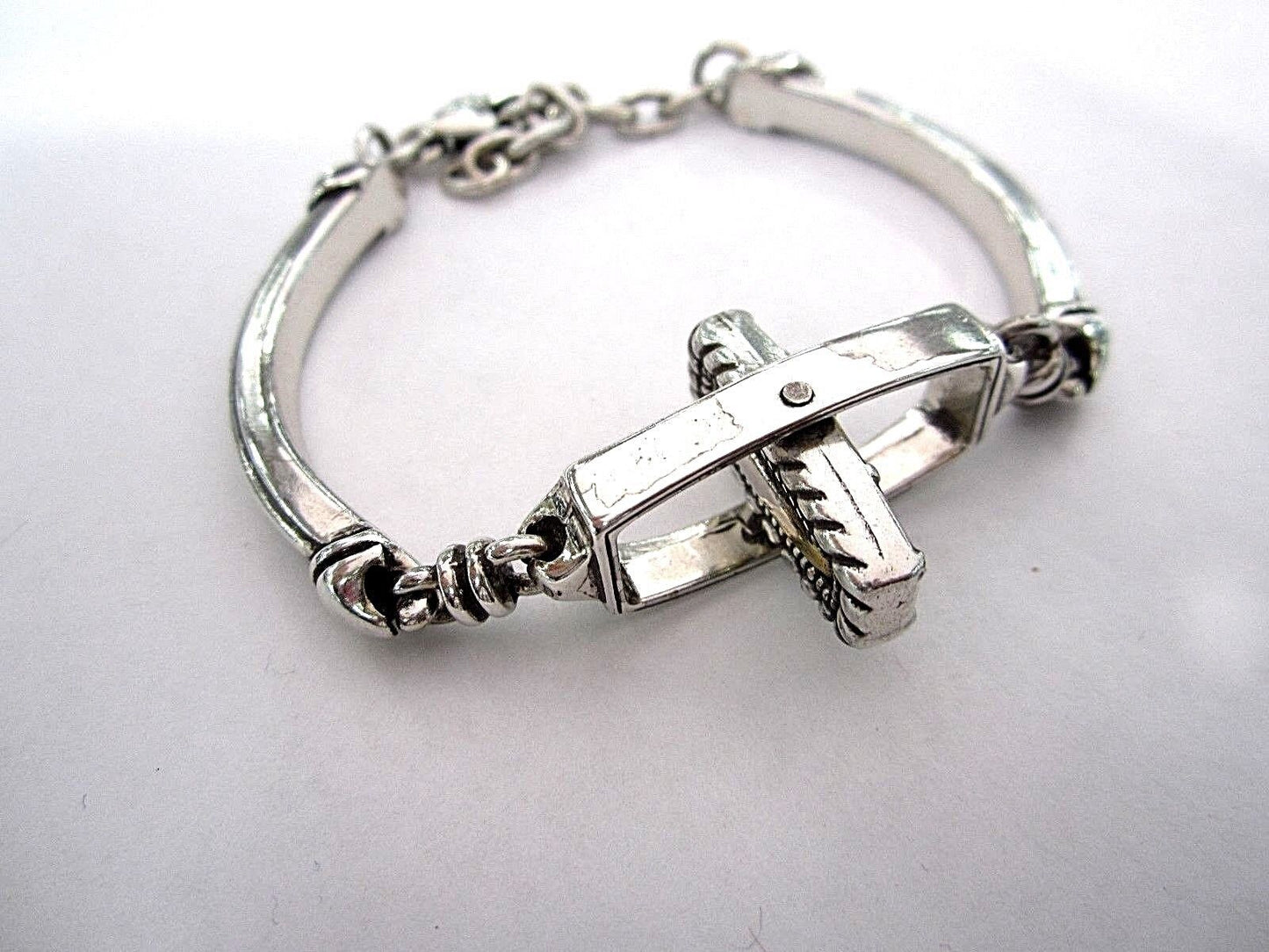 RETIREDBrighton Vintage Silver Gold Reversible Bracelet