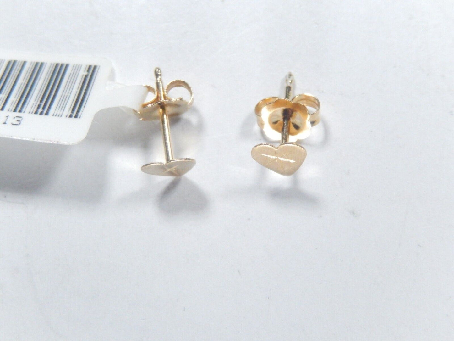 14k Yellow Gold 5mm Heart Post Earrings