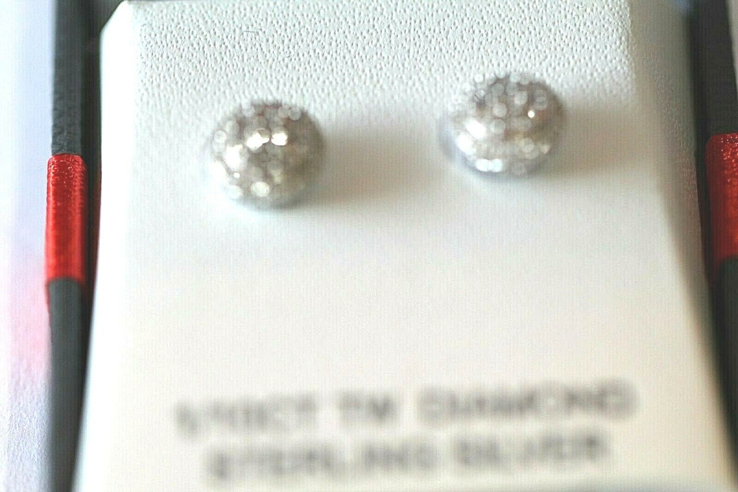 *NEW* $124.98  1/10 ct Diamond Cluster Earrings in Sterling Silver - GREAT GIFT