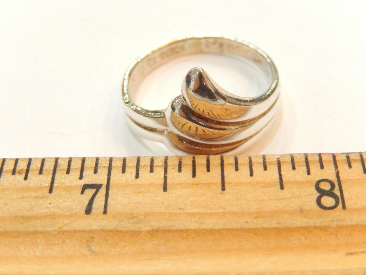 *VINTAGE*  925 Sterling Silver Modernist Ring Size 8.5