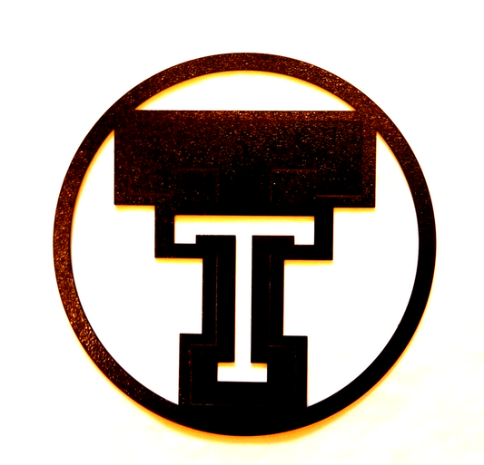 ~NEW~ 14ga. "TEXAS TECH" POWDER COATED METAL HOME DECOR TEAM WALL ART 10" Diam.