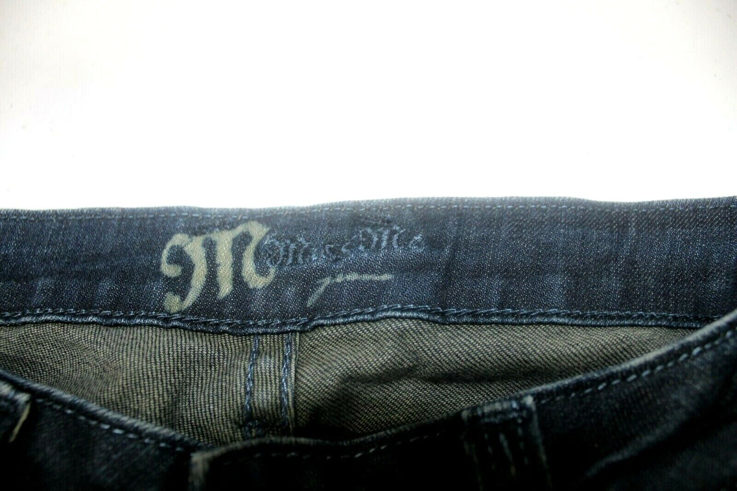 MISS ME Women’s Jeans Lawrence Denim Dark Distressed Wide Flare Leg Sz 26 JP4531