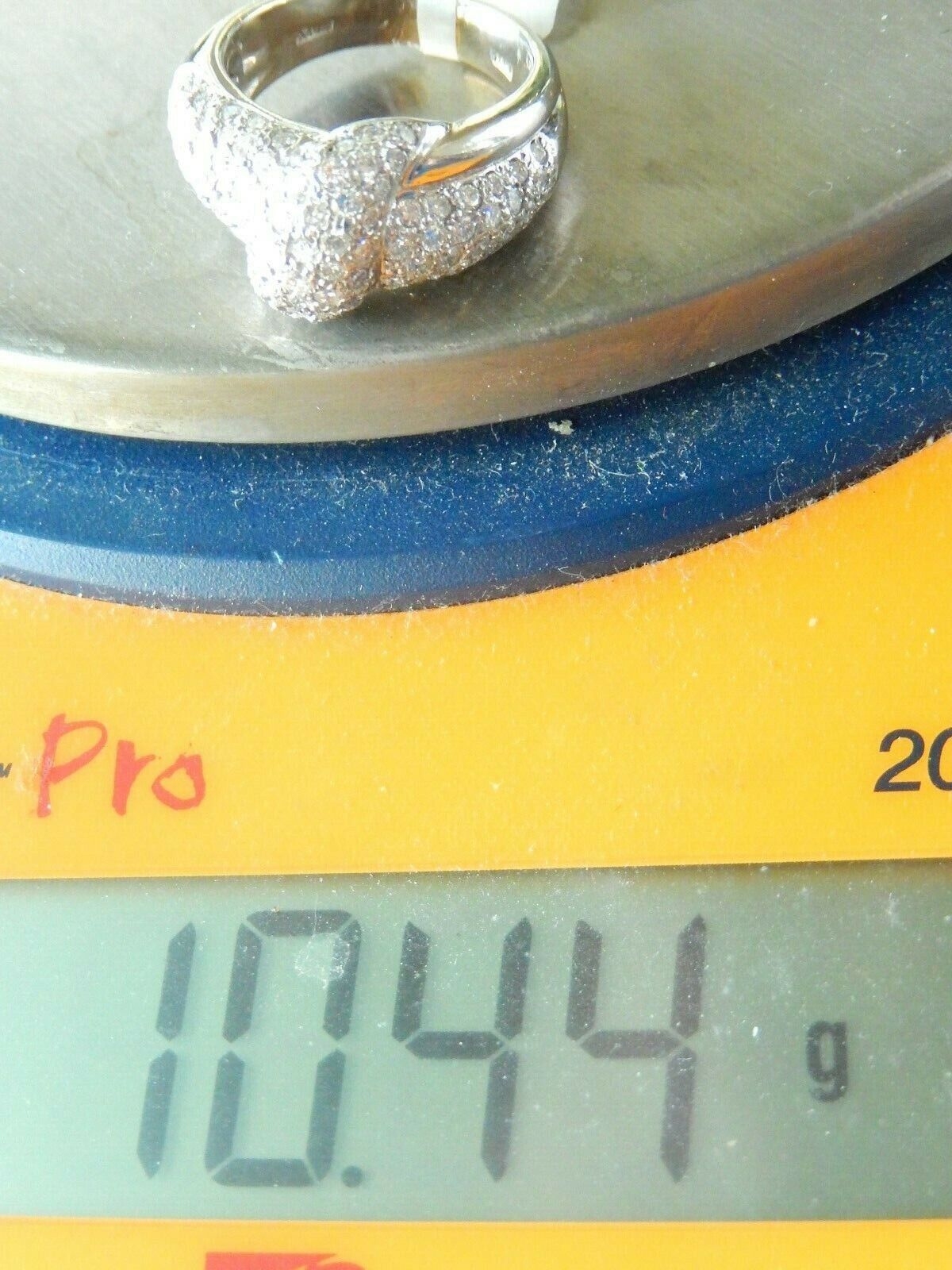 Heavy 18K White Gold 2Ct VS Natural Not Enhanced Diamond Ring Size 6.75 (10gms)