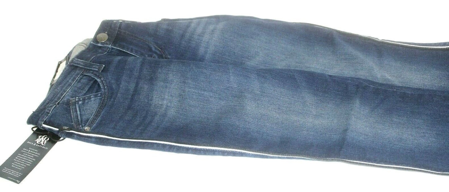 *NWT* $88. Womens Rock & Republic Mid Rise Legging Kashmiere Stretch Jeans Sz 4M