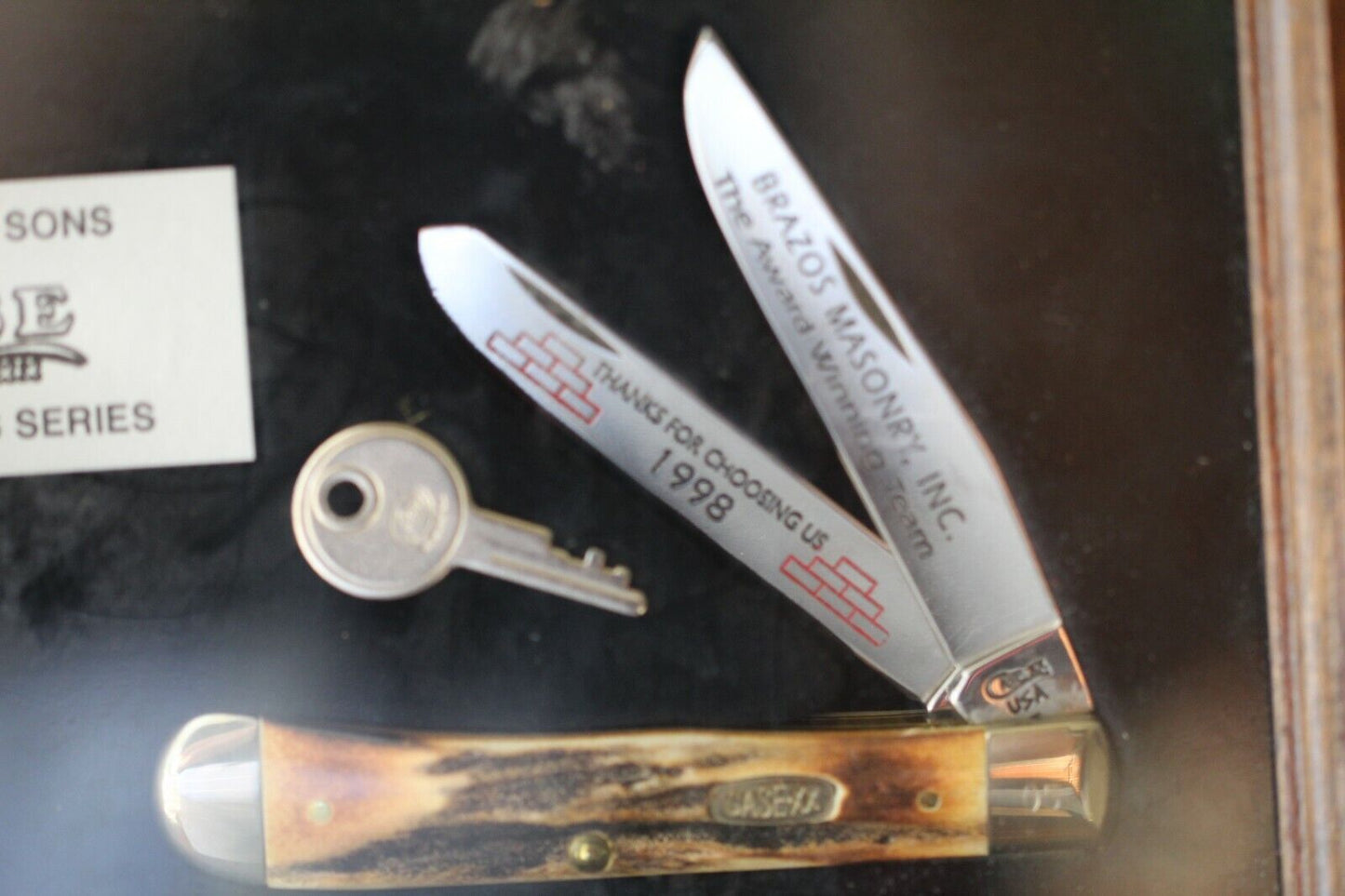 NIB CASE XX 1998 DUAL SHIELD TRANSITION 5254 SS FOLDING POCKET KNIFE With KEY